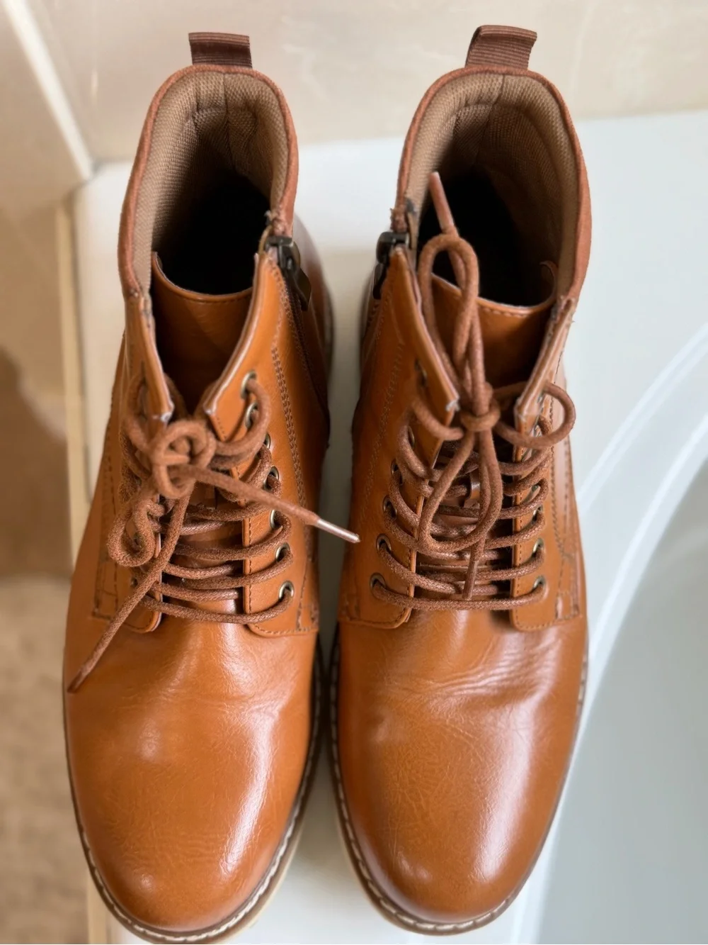 Steve Madden Men's Tan Lace-Up Chukka Boots size 10.5